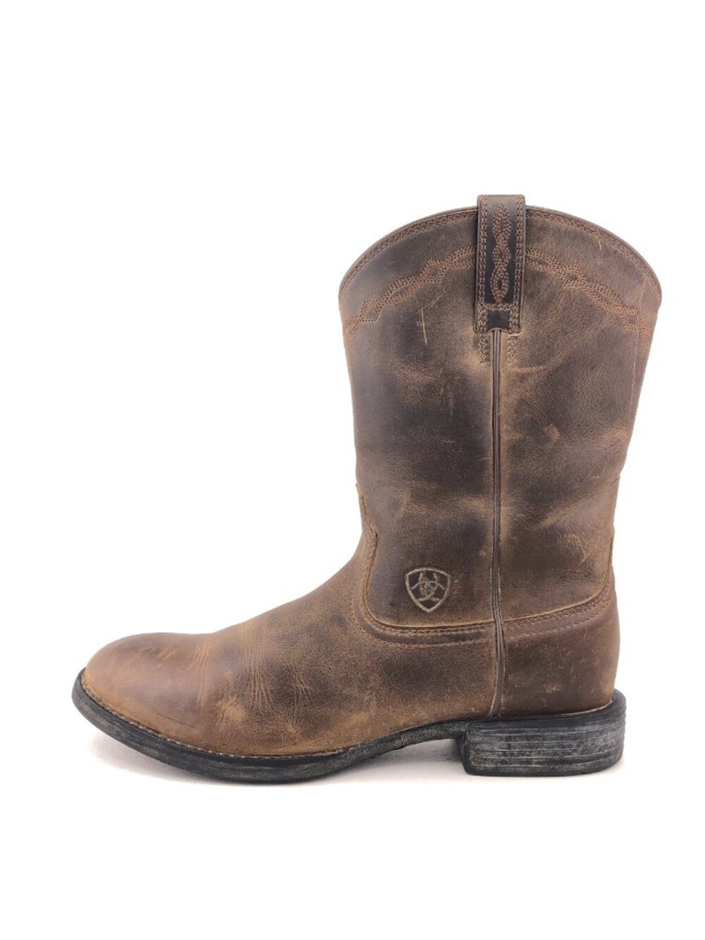 Ariat Heritage Roper Brown Leather Western Boots 8B